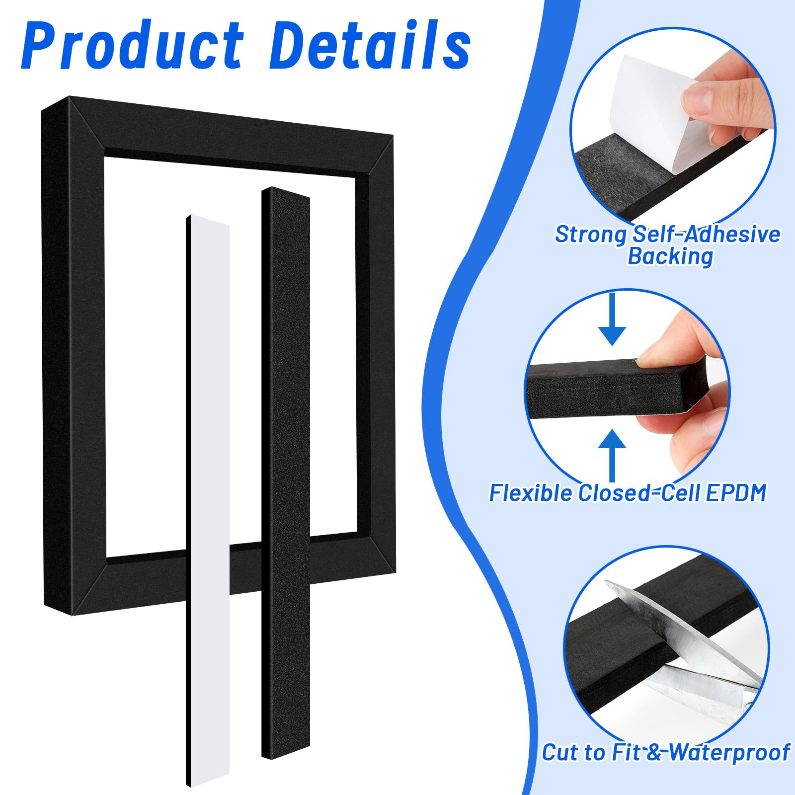 Convivium adhesive back with peel liner visible for fast no-mess installation