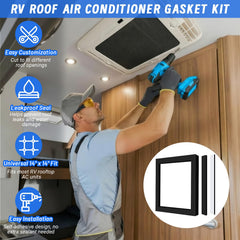 Convivium gasket installed on RV rooftop demonstrating leak protection benefit