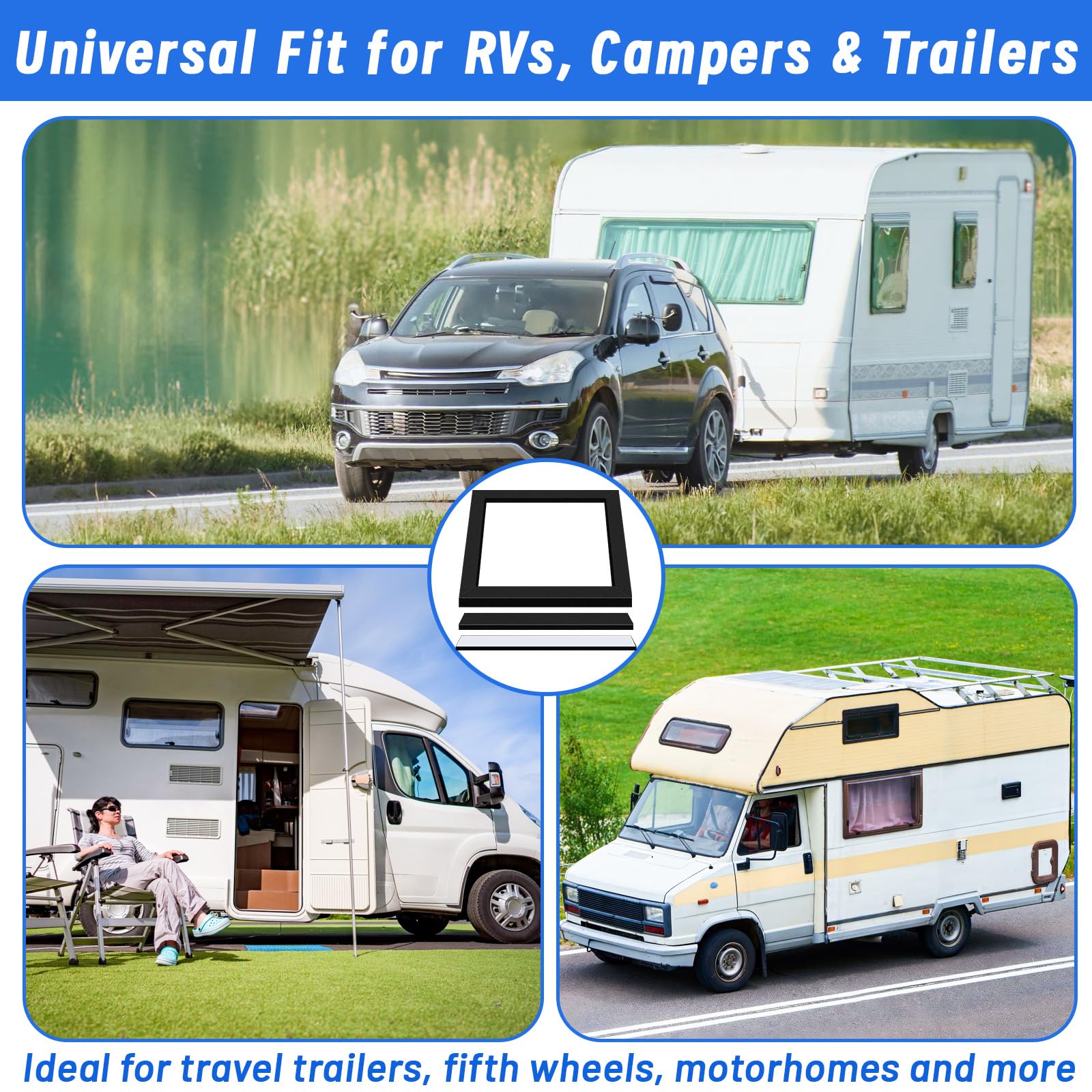 Convivium gasket on camper at campground illustrating easy DIY repair advantage