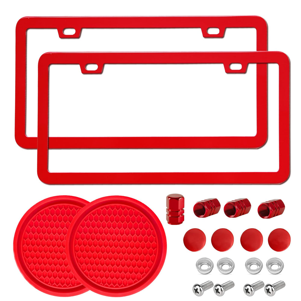CoPvner red frame front view showing clean edges and durable finish for style