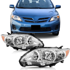 corkiauto front view of headlight assembly showing clean OEM fit and restored appearance