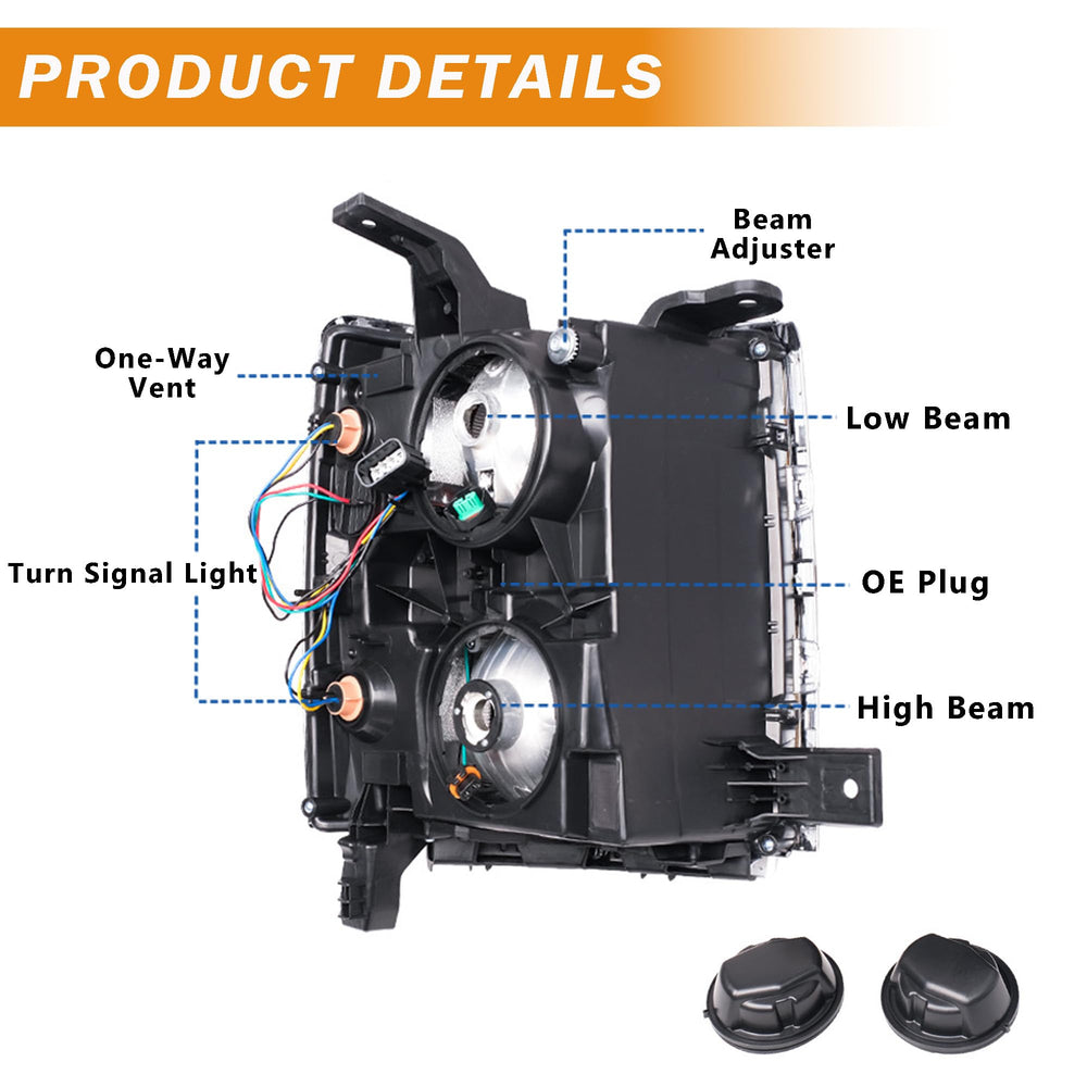corkiauto headlight held in hand to show scale and precise dimensions for easy installation