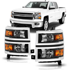 corkiauto front view of headlight assemblies showing clean factory fit and restored appearance