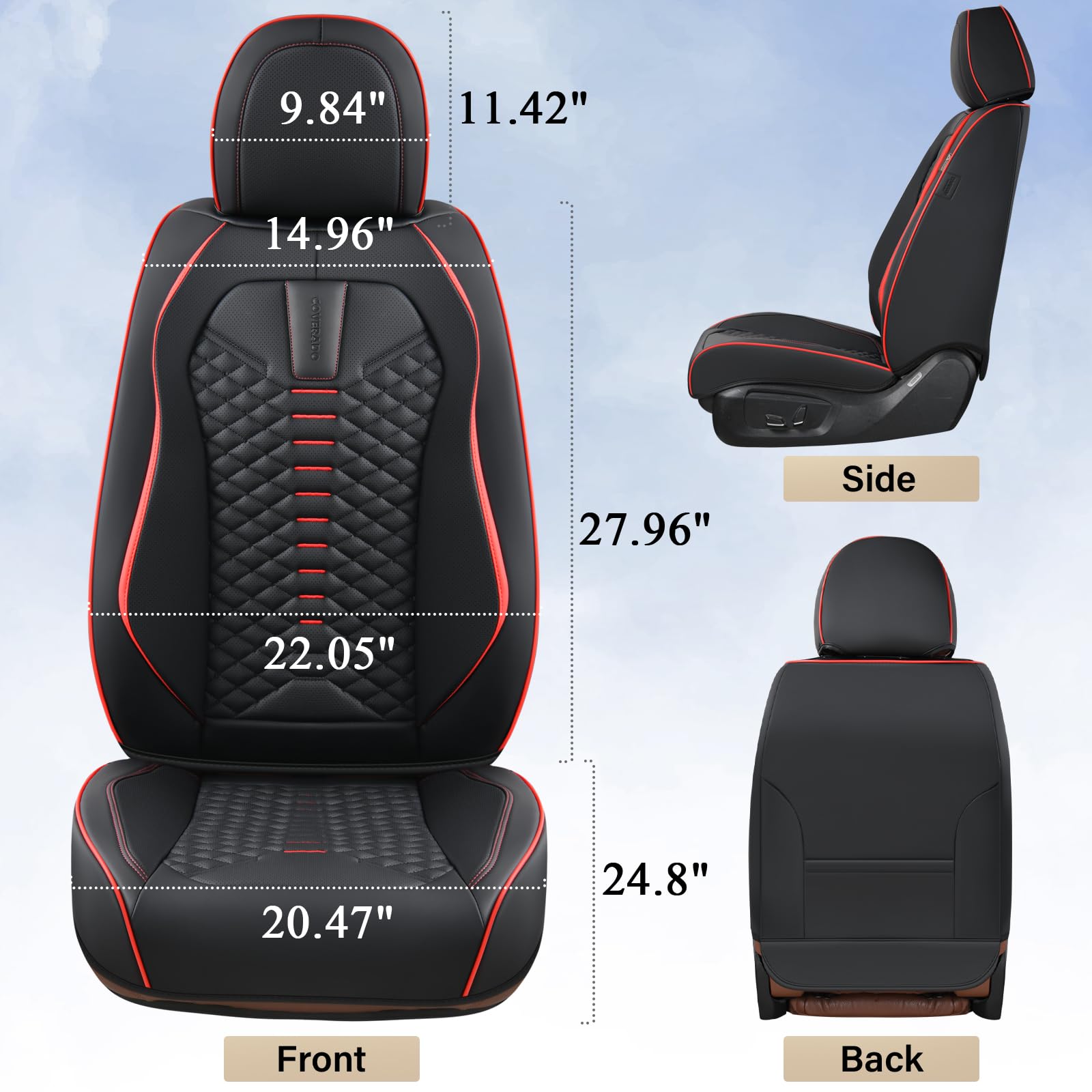 Coverado headrest and cushion pieces displaying modular fit and alignment ease