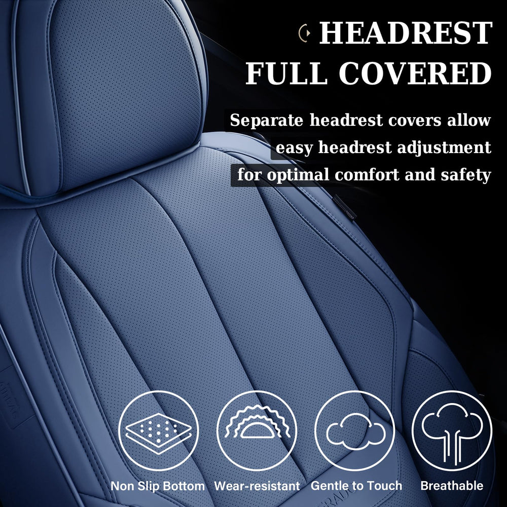 Coverado separate headrest piece shows easy adjustment benefit