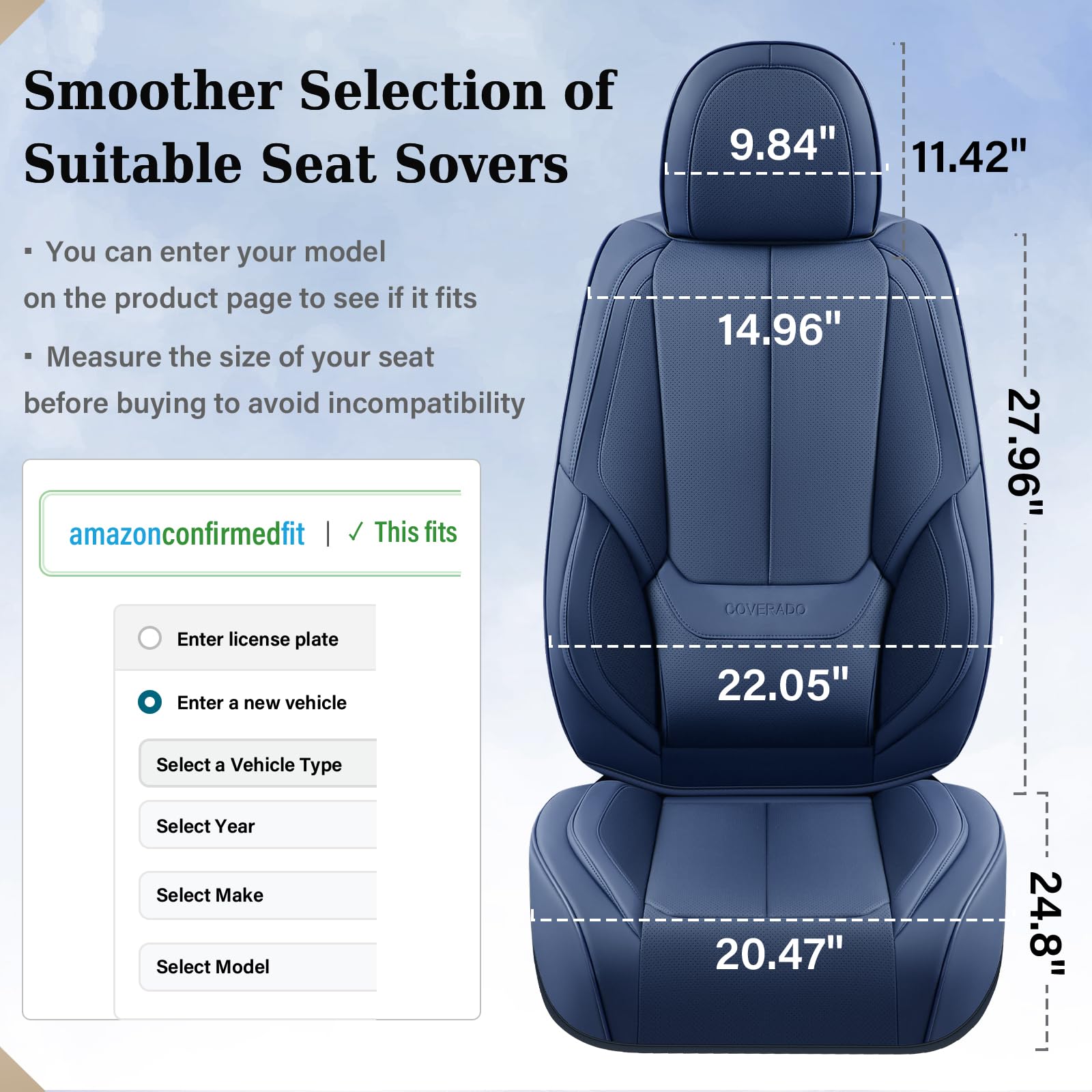 Coverado seat in car lifestyle shows elevated interior style