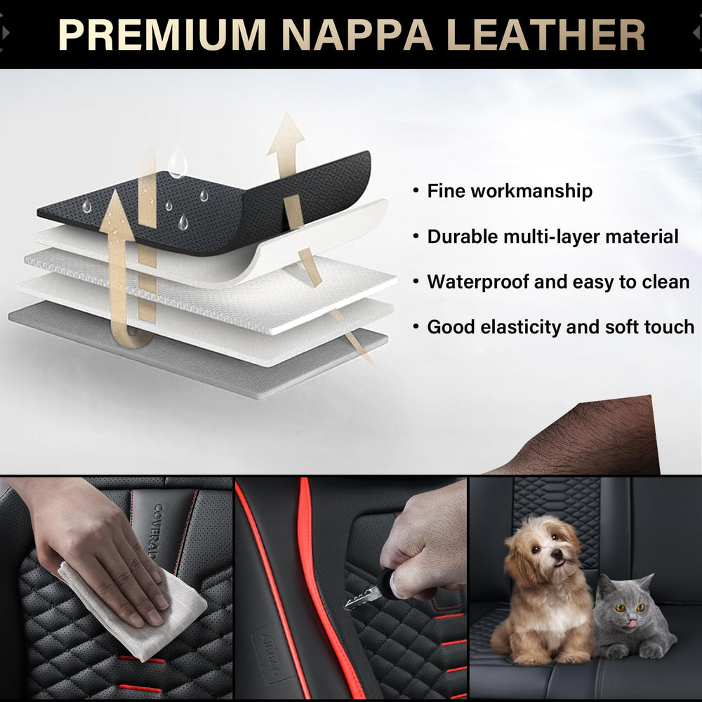 Coverado installed in a sedan demonstrating style and easy-to-clean surface