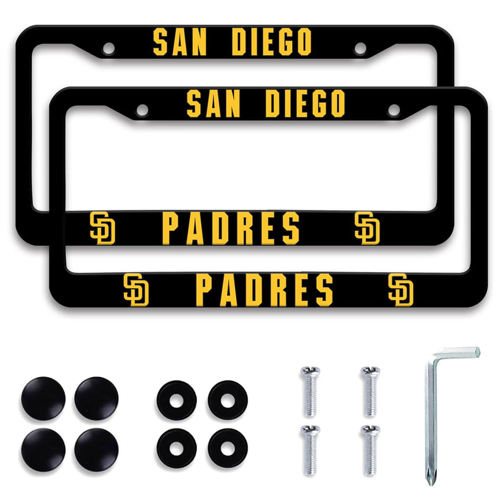 COVEUEWGLK front view license plate frame showing clean matte finish and modern look