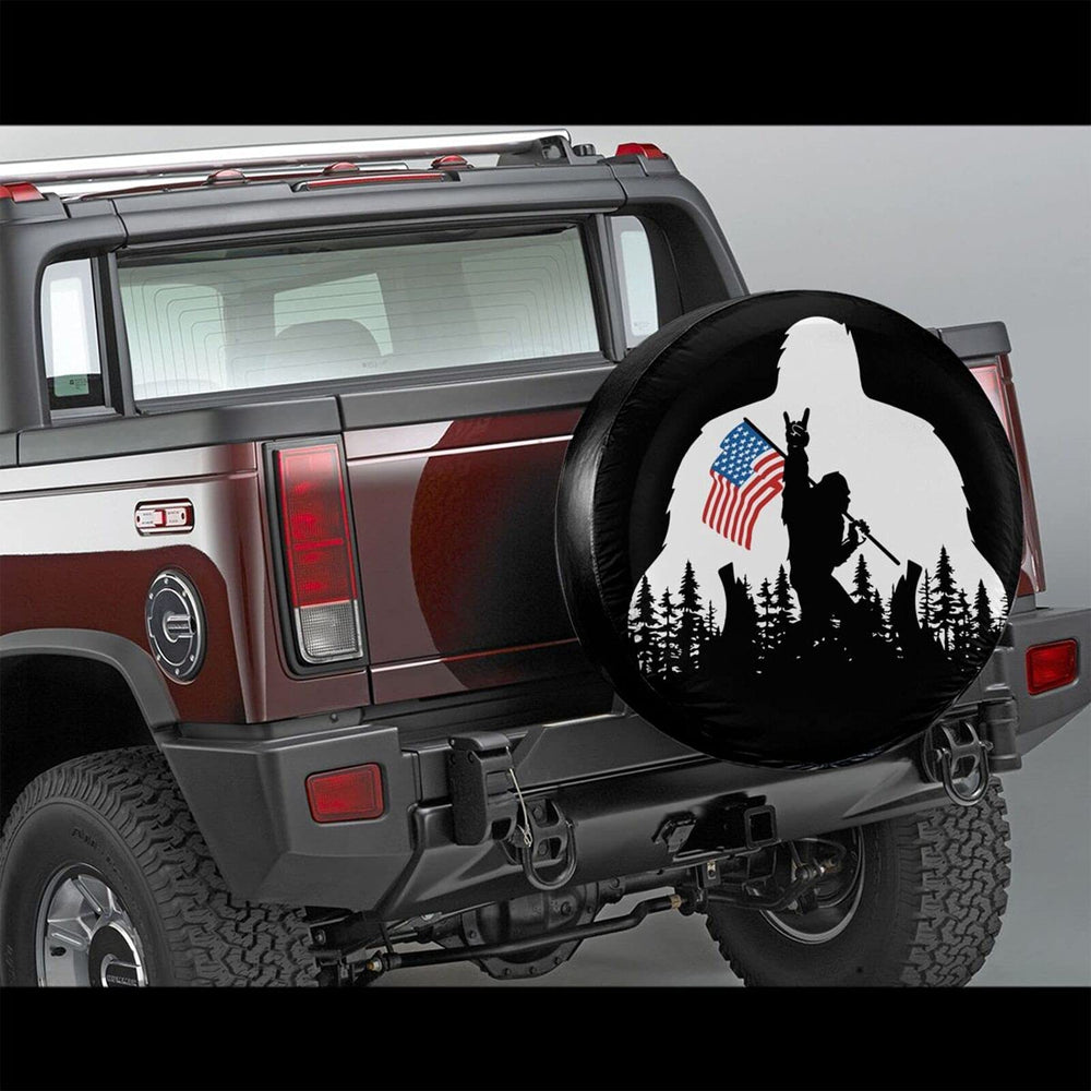 cozipink tire cover mounted on a trailer rear protecting against road grime