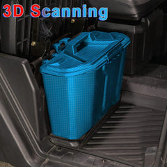 CPOWACE storage bin with closed lid demonstrating splash-resistant cover benefit
