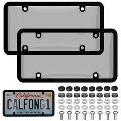 CPProDilig front view clear protector showing full plate protection and visibility