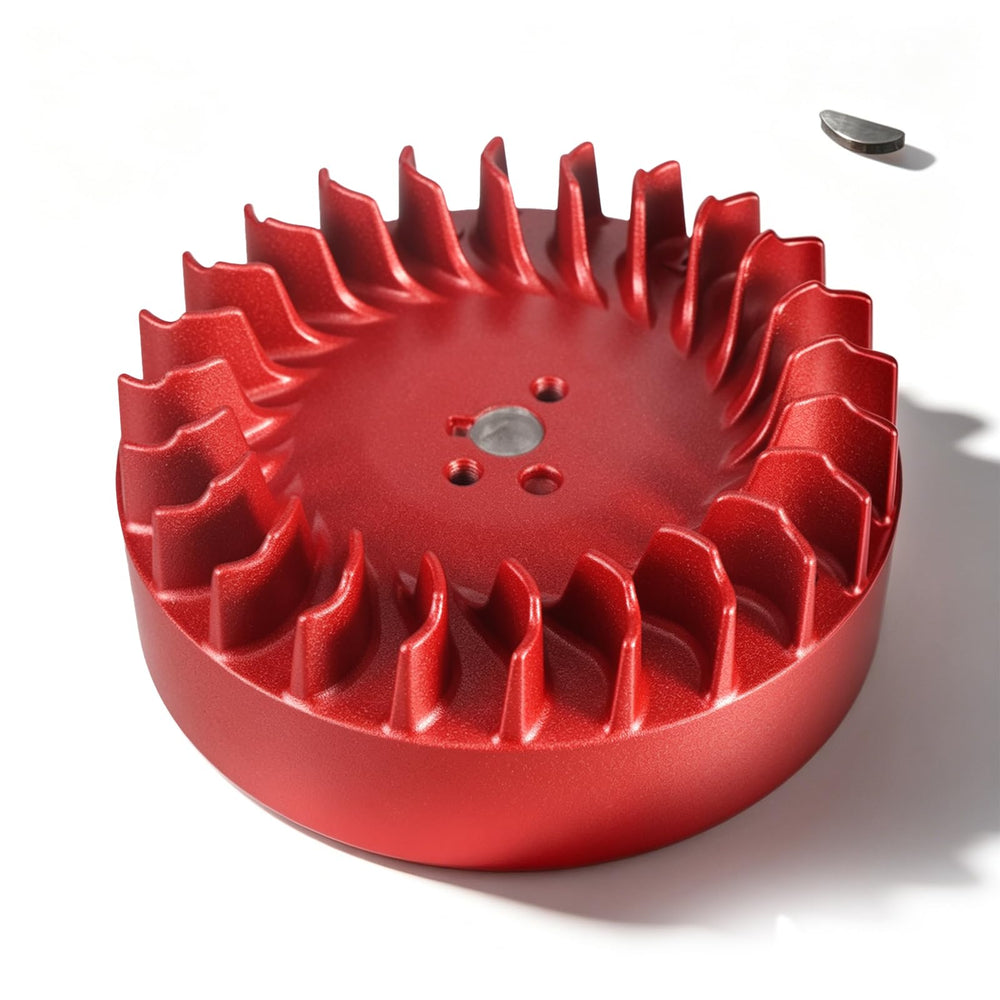 CPVNQMDG front profile aluminum flywheel shows light weight and improved acceleration