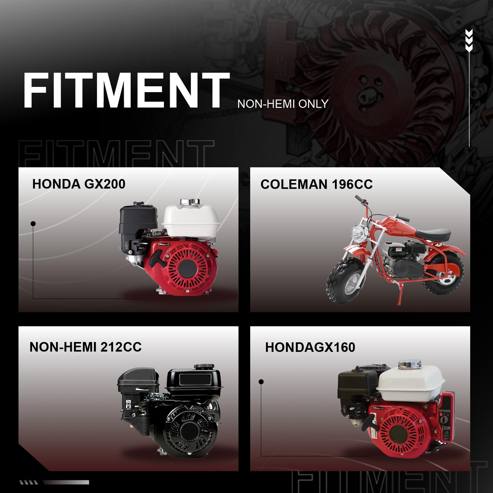CPVNQMDG next to stock iron flywheel shows weight reduction and faster revving benefit