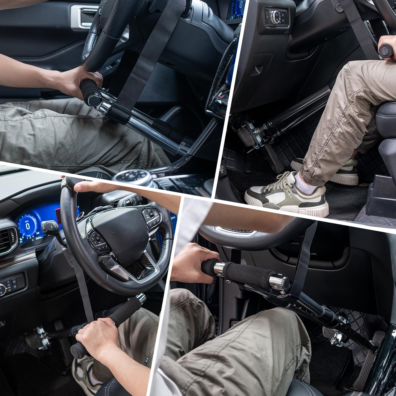 CQmuniu driver using hand controls illustrating safe operation and greater independence
