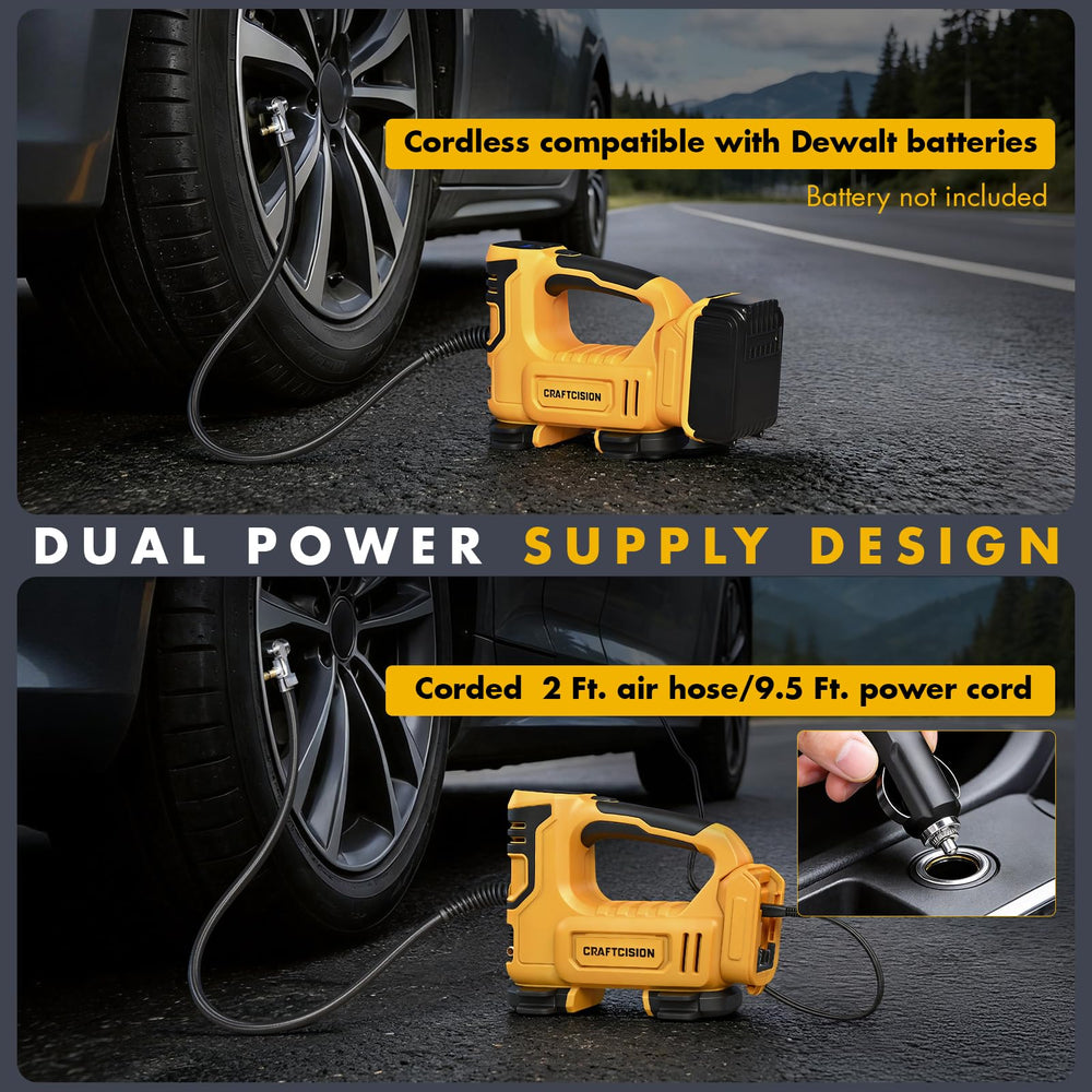 CRAFTCISION inflator powered in car providing roadside inflation convenience