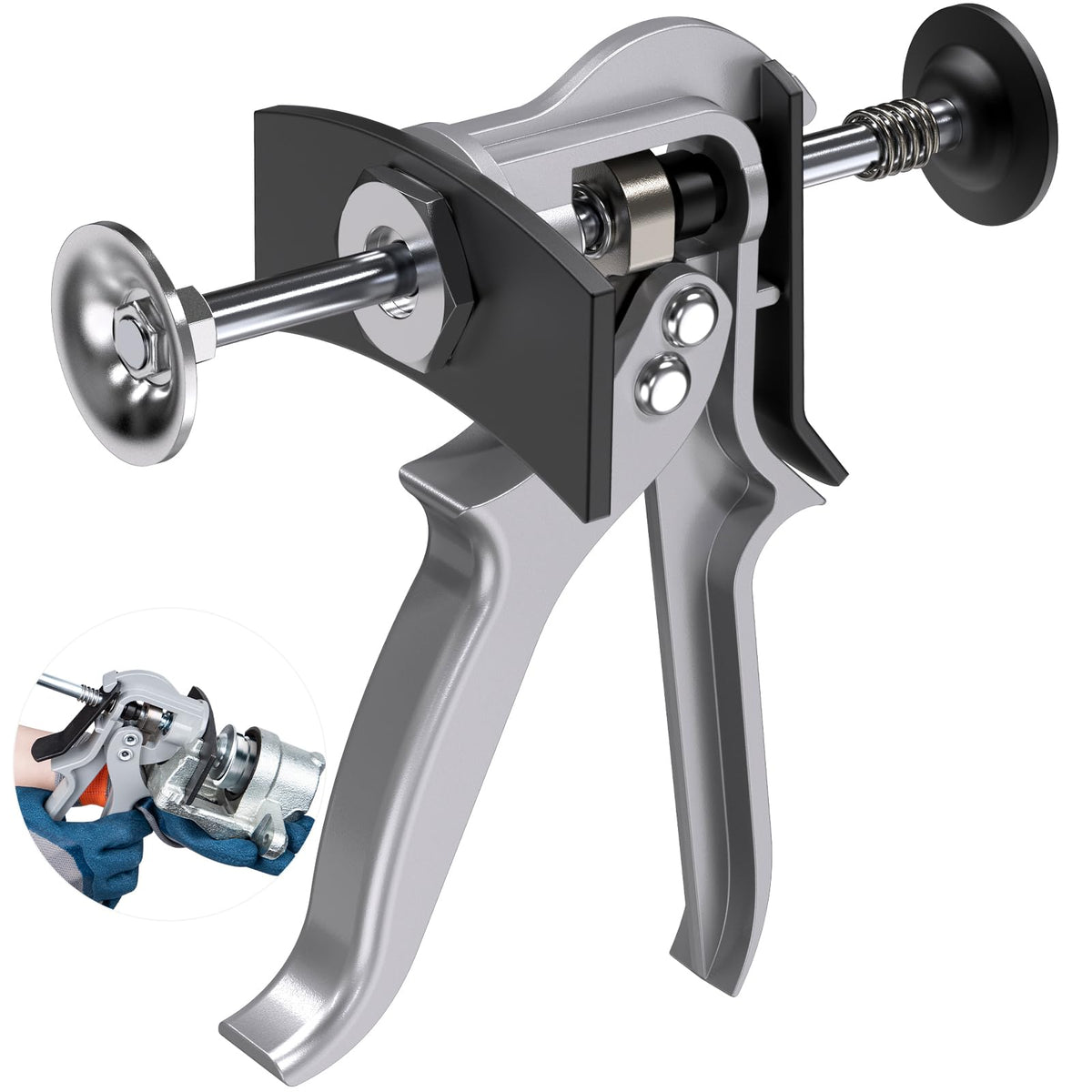 Craimil front view of 24300 brake pad spreader showing compact design and quick use