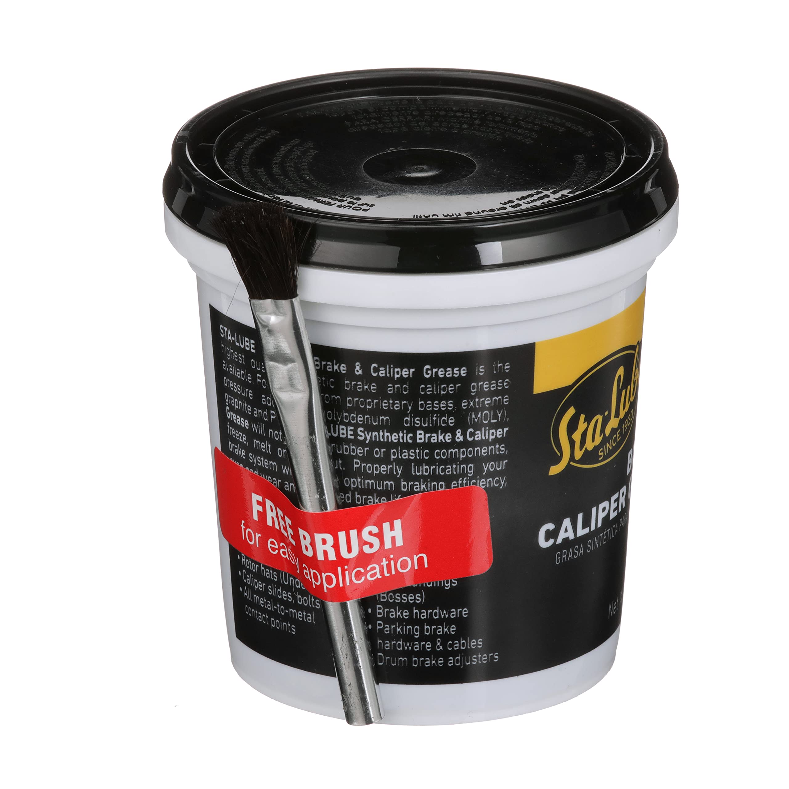 CRC Sta-Lube SL3303 applied to brake caliper slide pin, reduces noise and friction