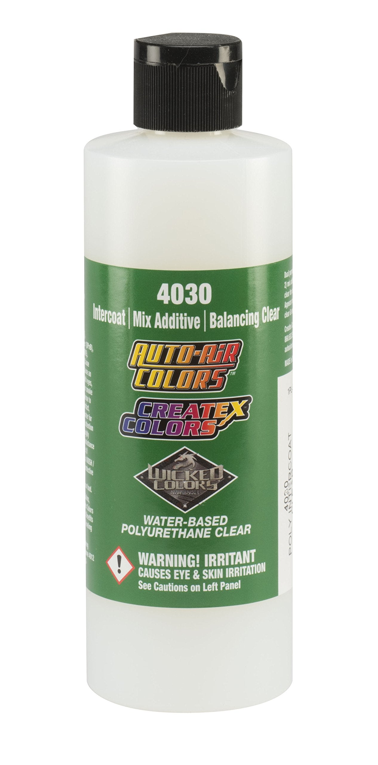 Createx 4030 Intercoat 8oz bottle front view showing label and clear additive benefits