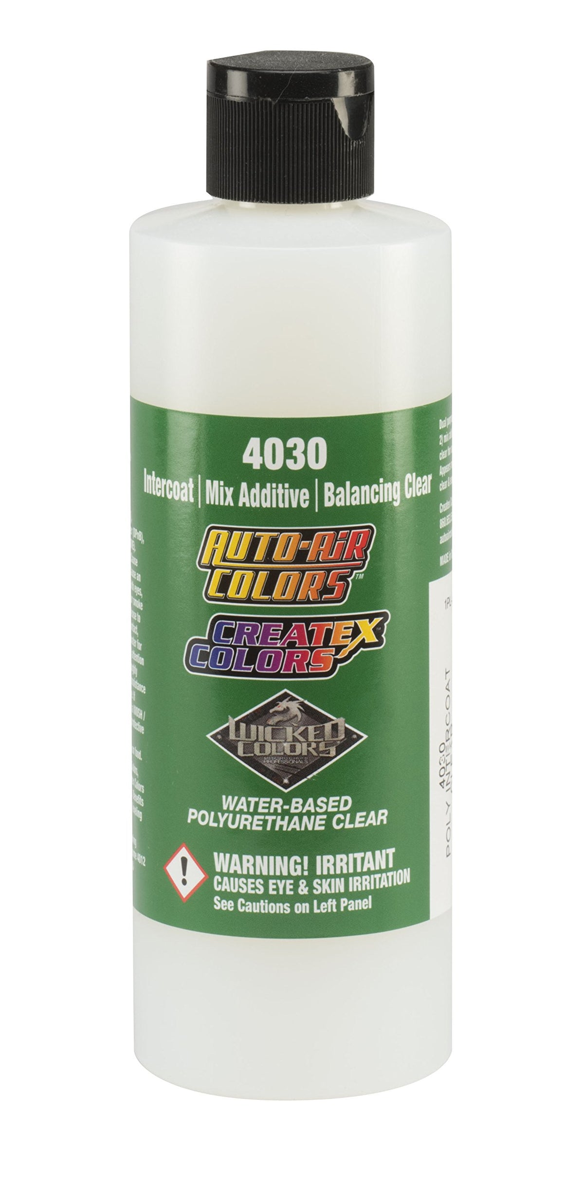 Createx 4030 Intercoat 8oz bottle front view showing label and clear additive benefits