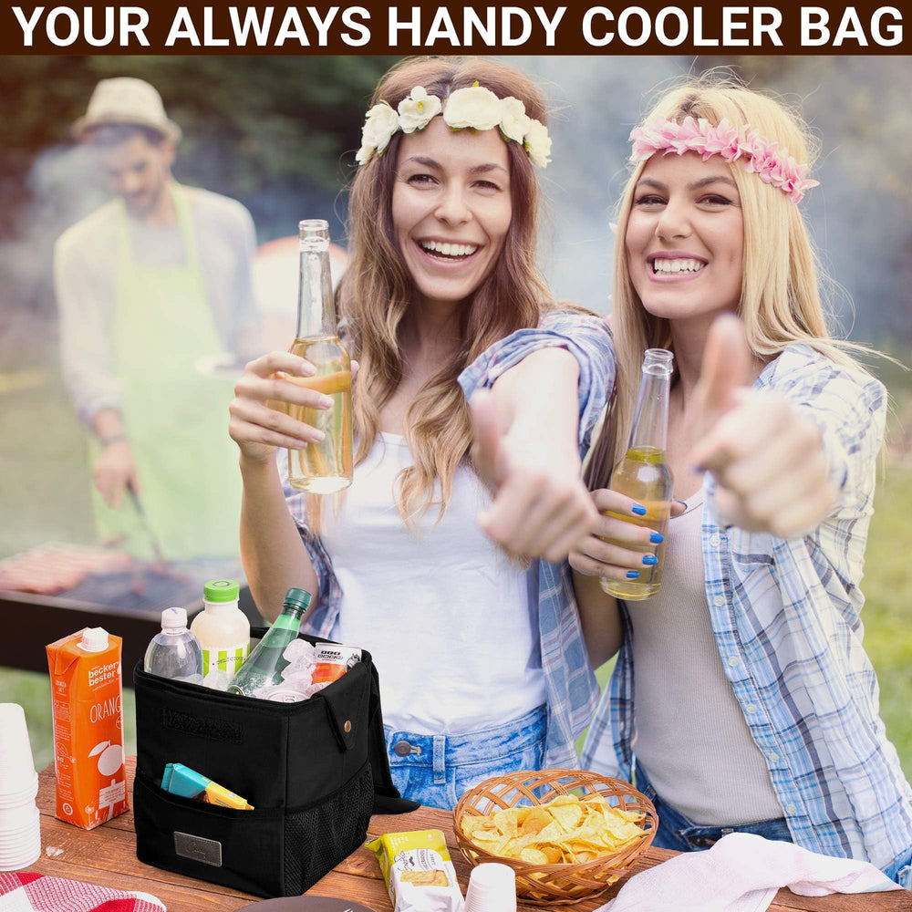 Creathing three exterior pockets styled with items showing organized storage convenience