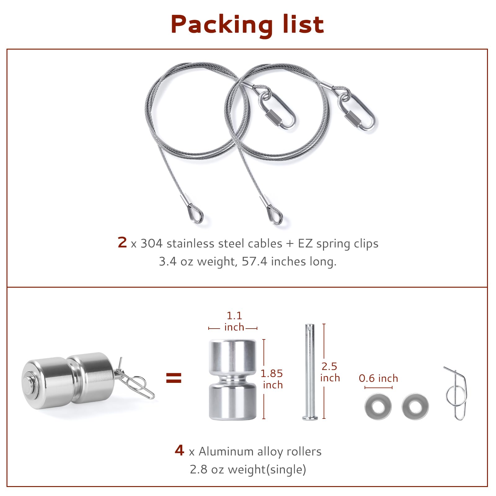 Creative.C clevis pins washers and locking rings set for reliable fastened hardware