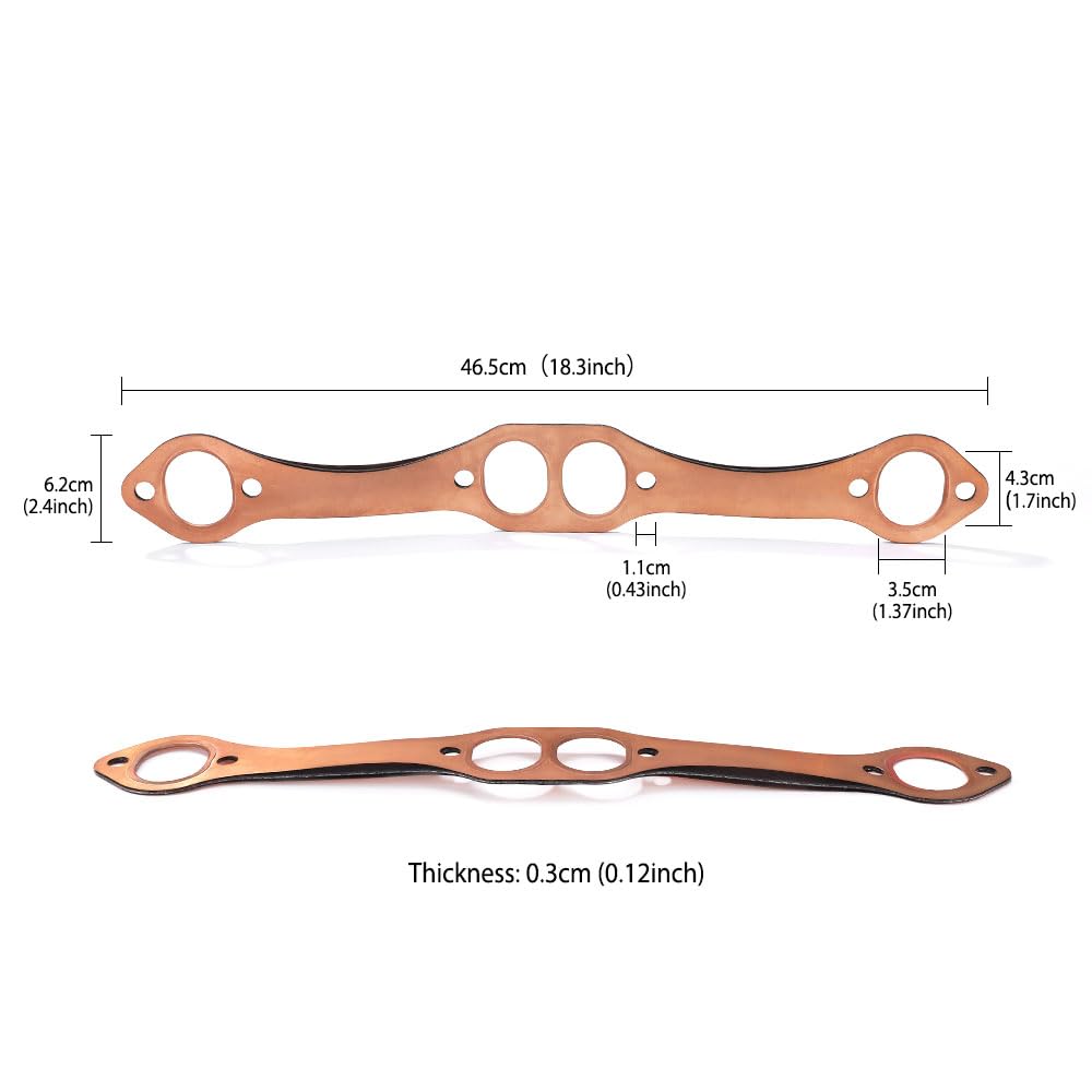 Creative.C gaskets installed on a header demonstrating leak-resistant mating surface
