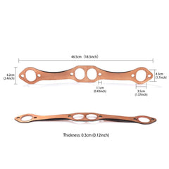 Creative.C gaskets installed on a header demonstrating leak-resistant mating surface