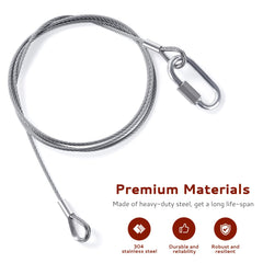 Creative.C close-up of 304 stainless cable showing corrosion resistance and durable strands
