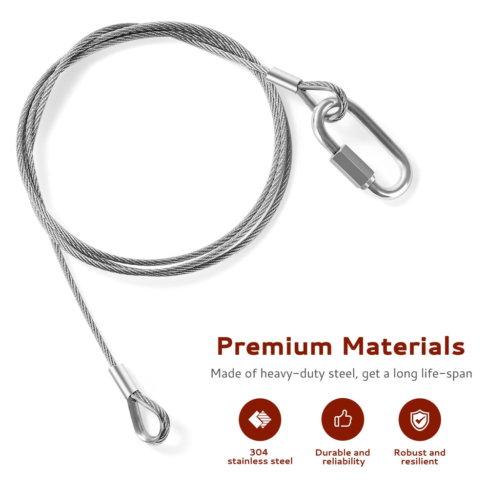 Creative.C 304 stainless steel cables closeup showing corrosion resistance and strength benefits