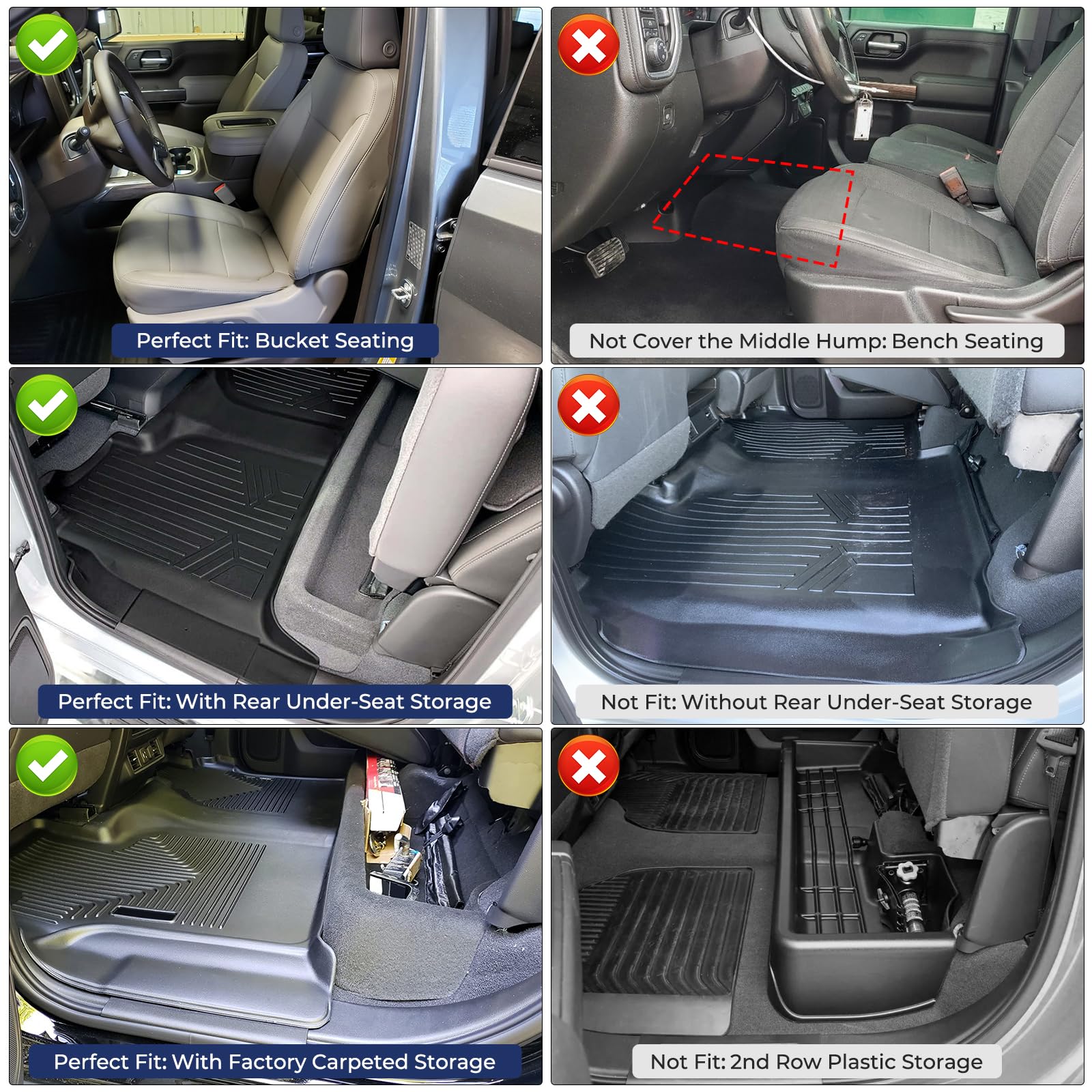 CreekT front passenger mat fitted flush for improved cleanliness
