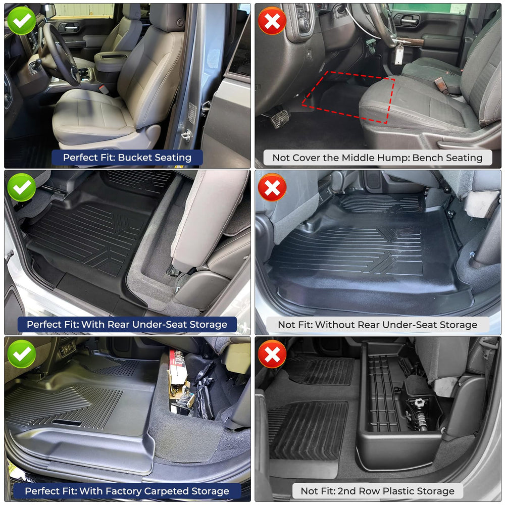 CreekT front passenger mat fitted flush for improved cleanliness