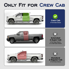 CreekT rear full-coverage mats protecting crew cab floor areas