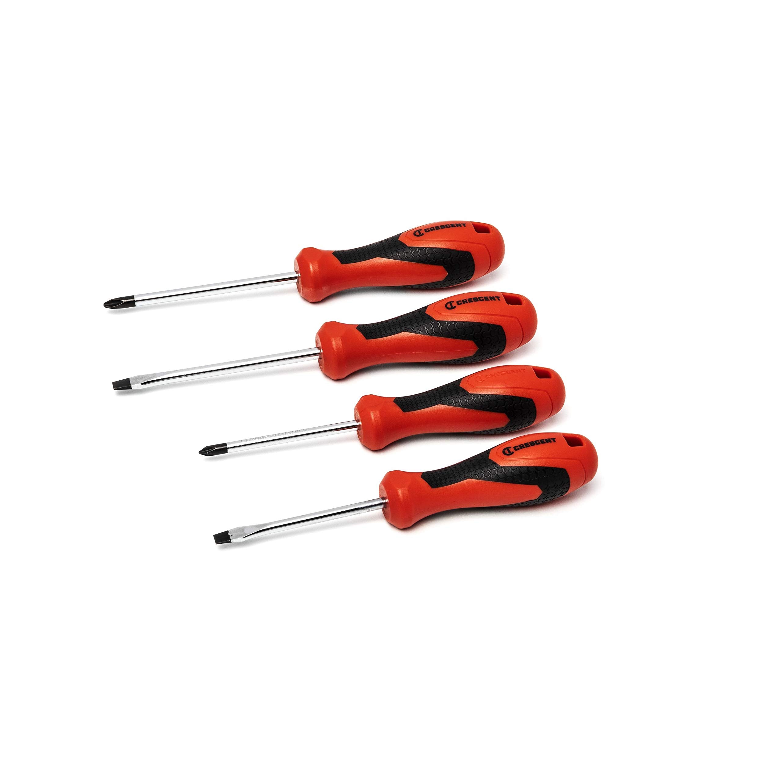 Crescent co-molded bit driver with bits offering versatile fastener coverage