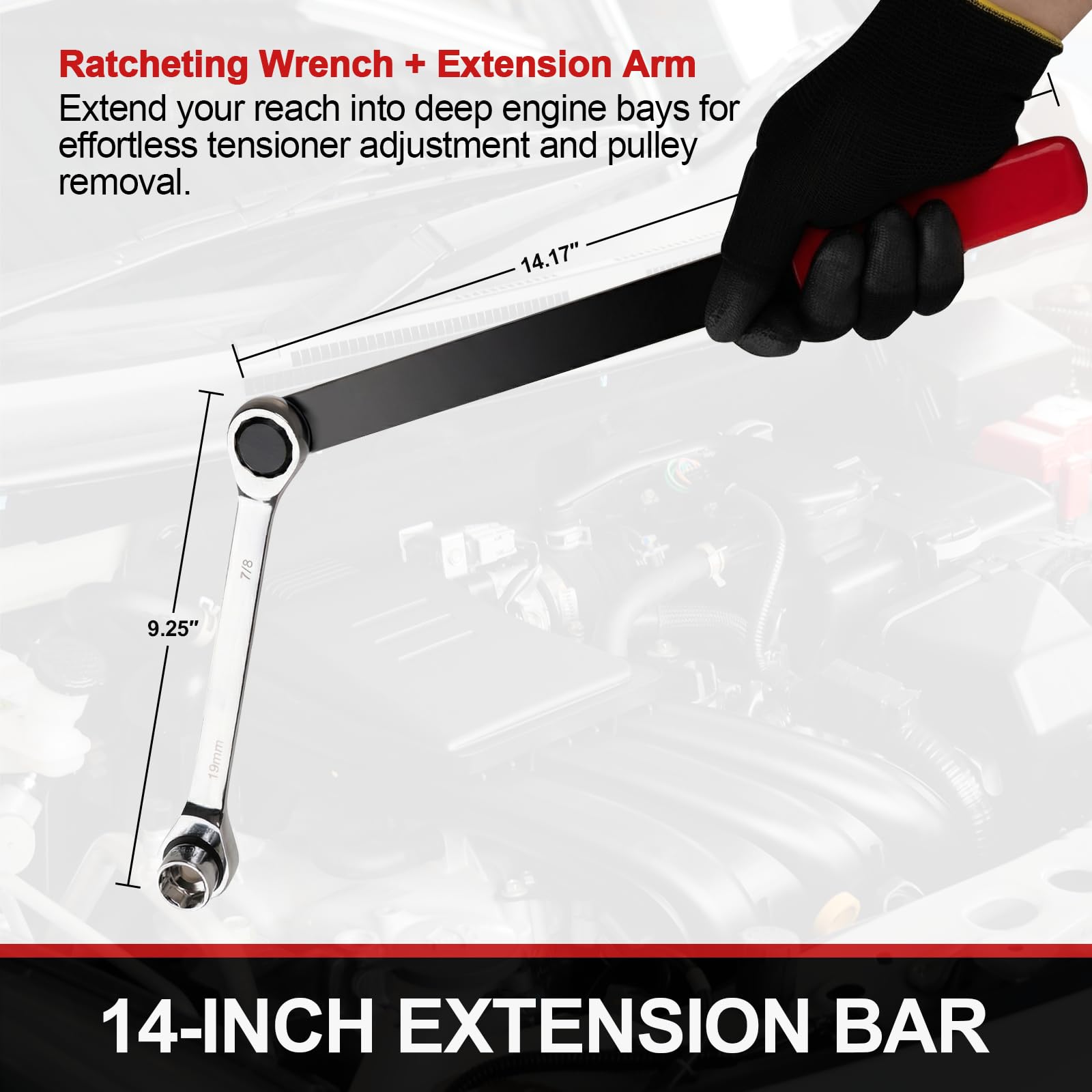 Crizendo ratchet wrench detail showing grip and controlled motion benefit