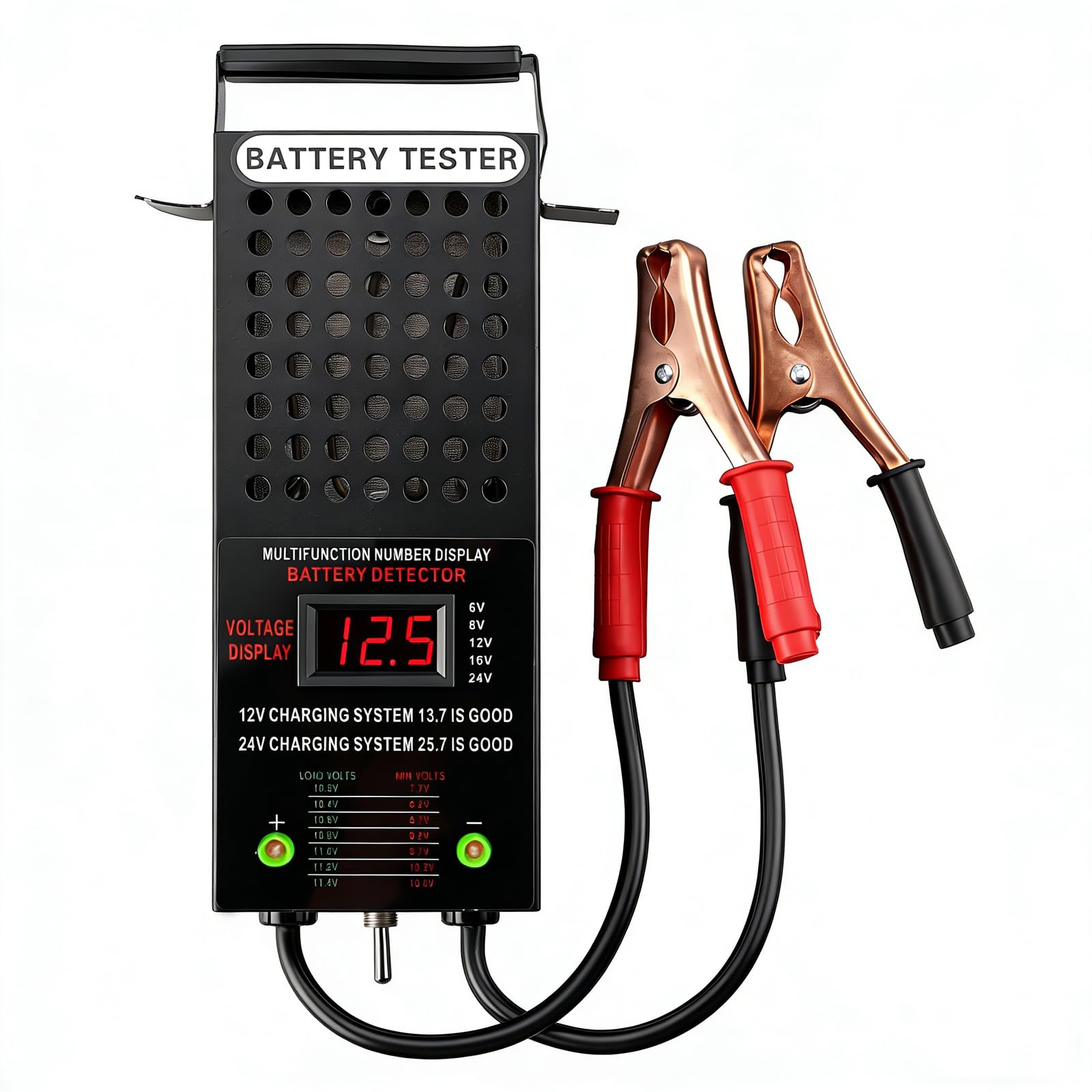 CRLITSIY front display showing voltage and test result for quick diagnosis