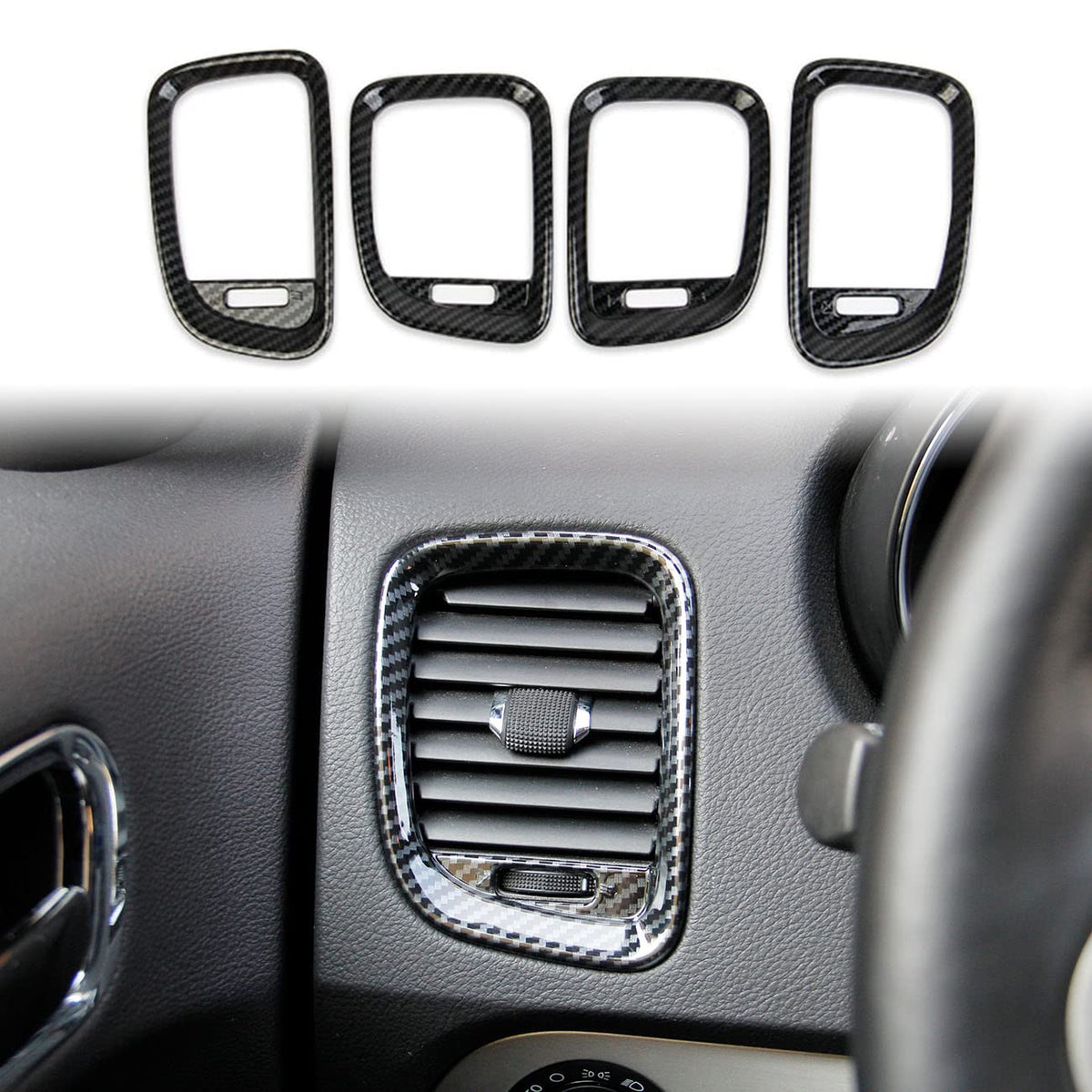 crosselec front dashboard vent trim installed showing refined styling and contrast