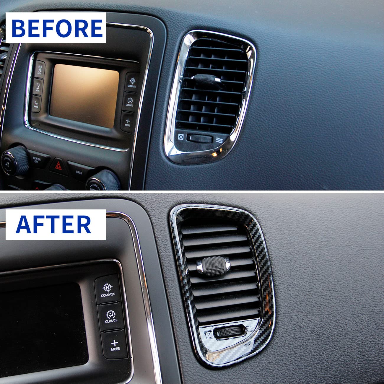 crosselec vent trim in Durango interior demonstrating sporty upgraded appearance