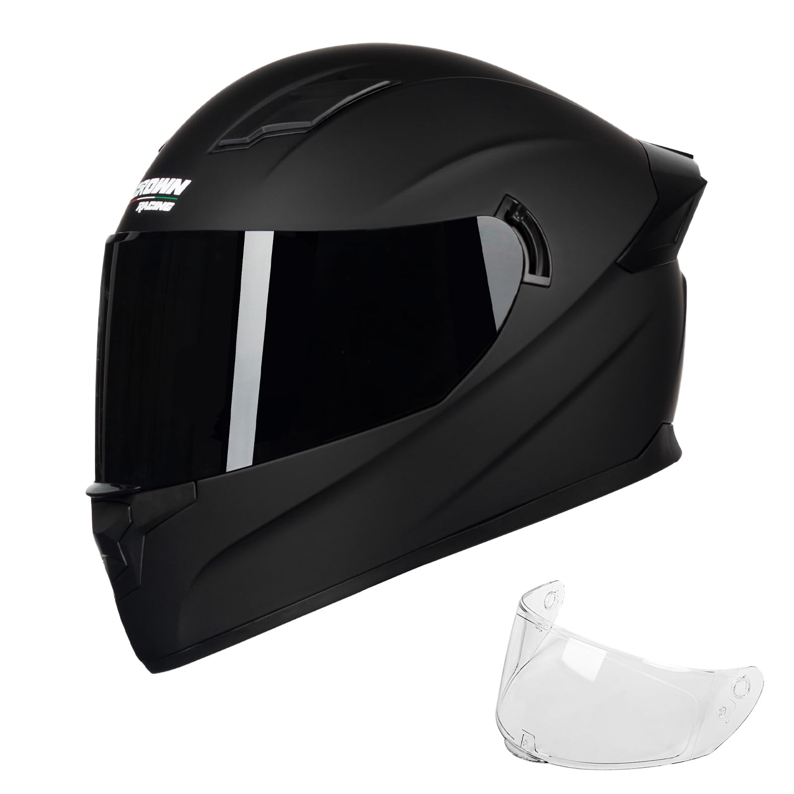 Crown Racing F-700 front view showing full-face coverage and safety