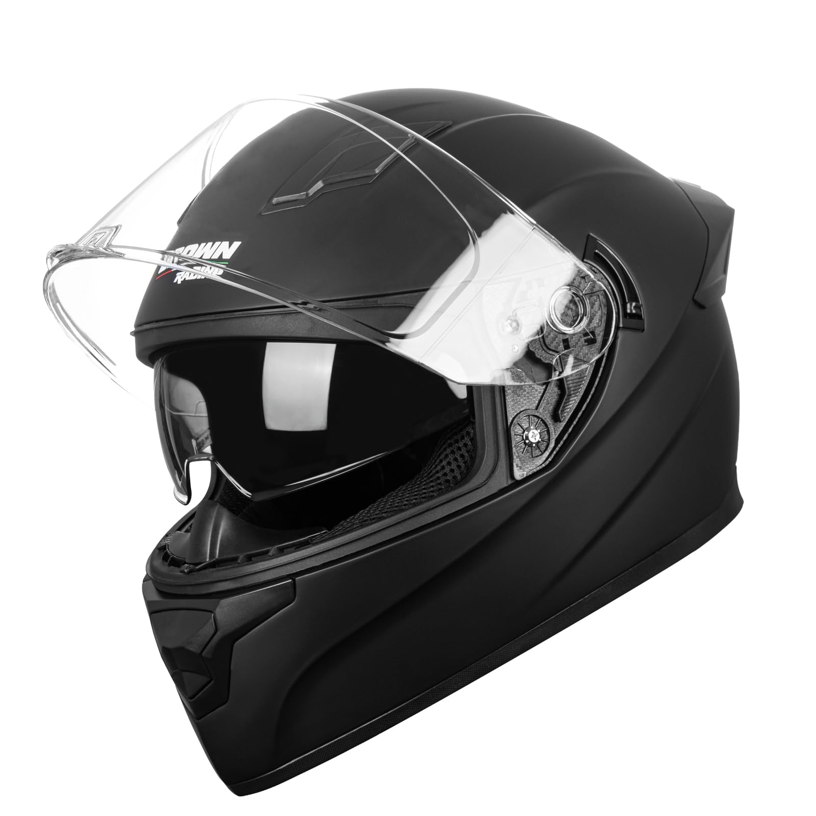 Crown Racing F-700 storage bag protecting helmet between rides