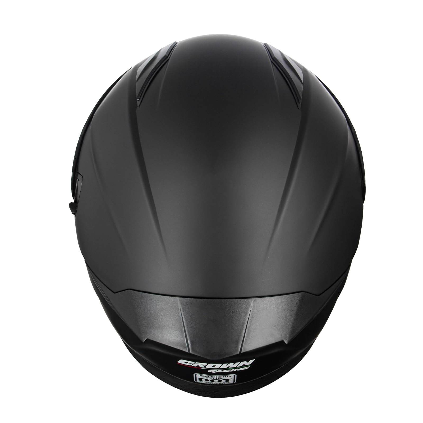 Crown Racing helmet with storage bag and spare shield for convenient transport