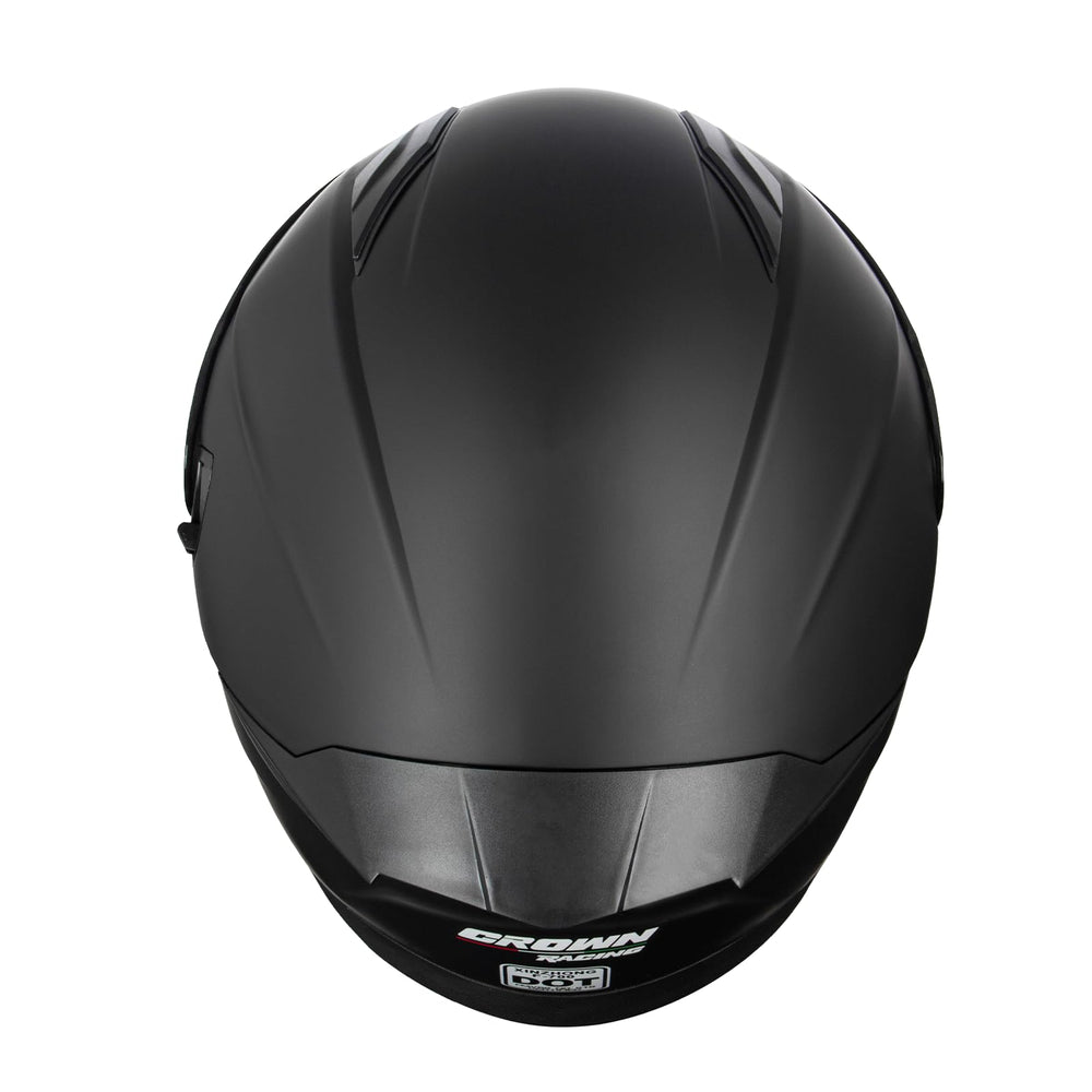 Crown Racing helmet with storage bag and spare shield for convenient transport