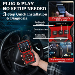 CrysGuard V519 backlit display with live data graphs for clear troubleshooting