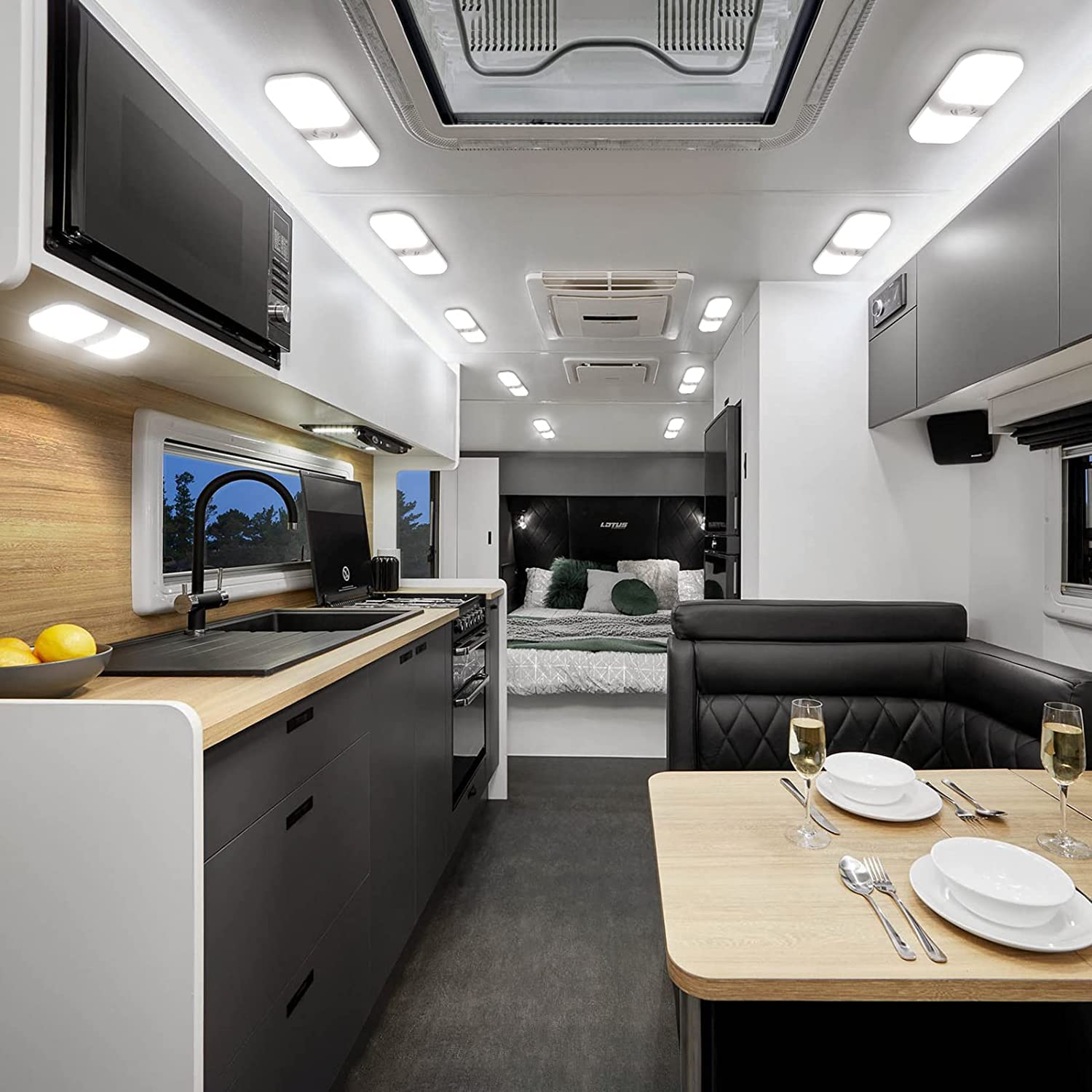 CT CAPETRONIX warm color temperature in camper creating cozy atmosphere