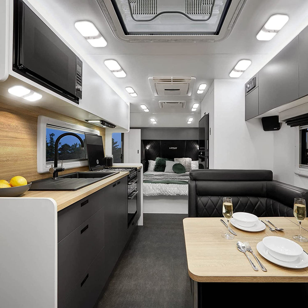 CT CAPETRONIX warm color temperature in camper creating cozy atmosphere
