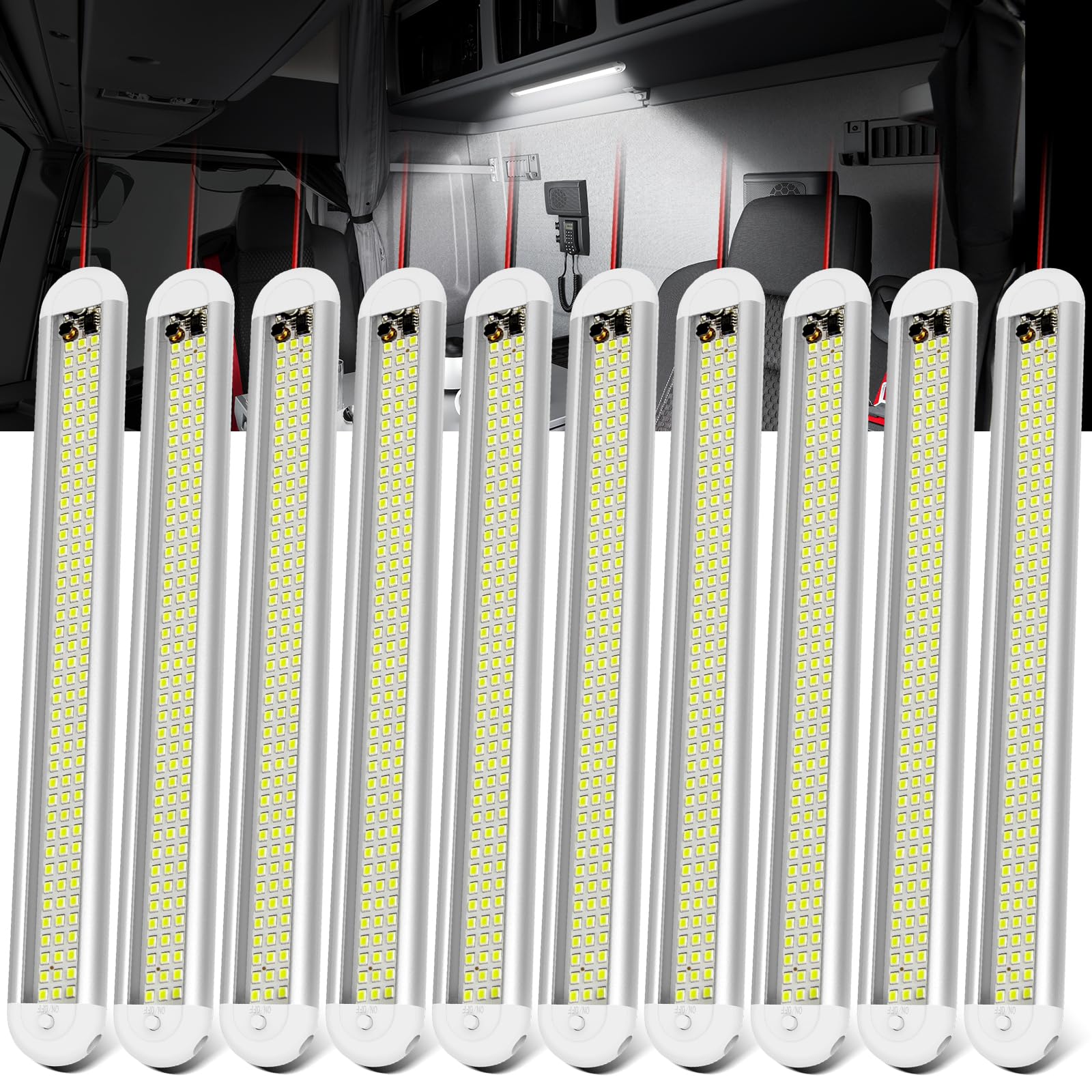 CT CAPETRONIX front view of light bar showing slim profile and bright output