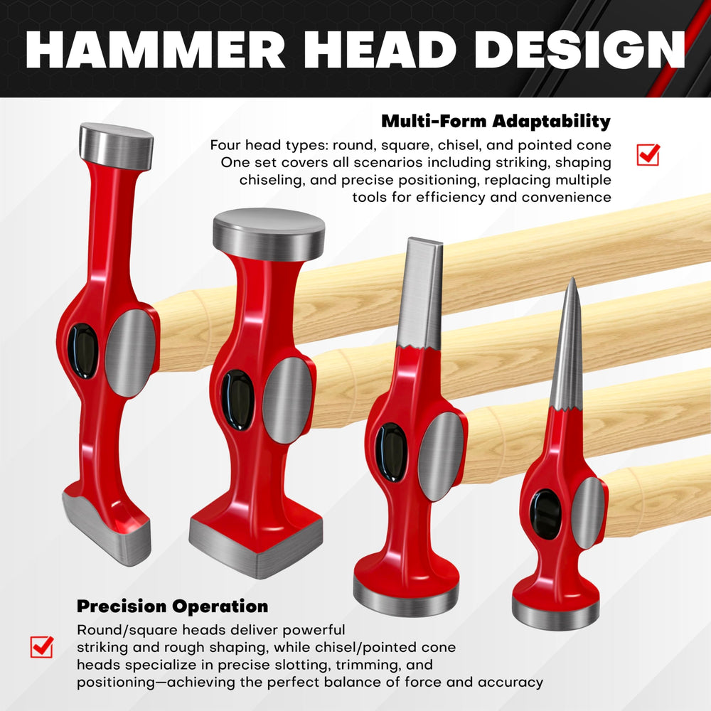 C&T door skin hammer close-up shows thin-panel control and precision
