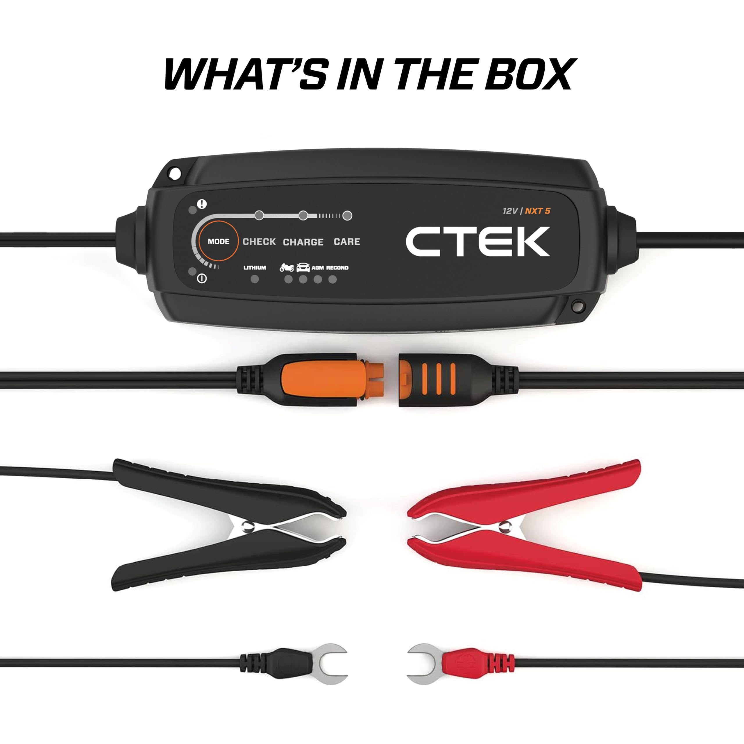 CTEK NXT 5 temperature sensor closeup ensuring optimal charging in extremes