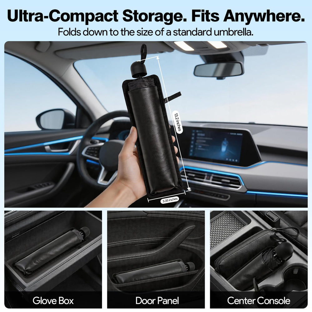 Ctinlov compact folded sunshade easy to store in glove box