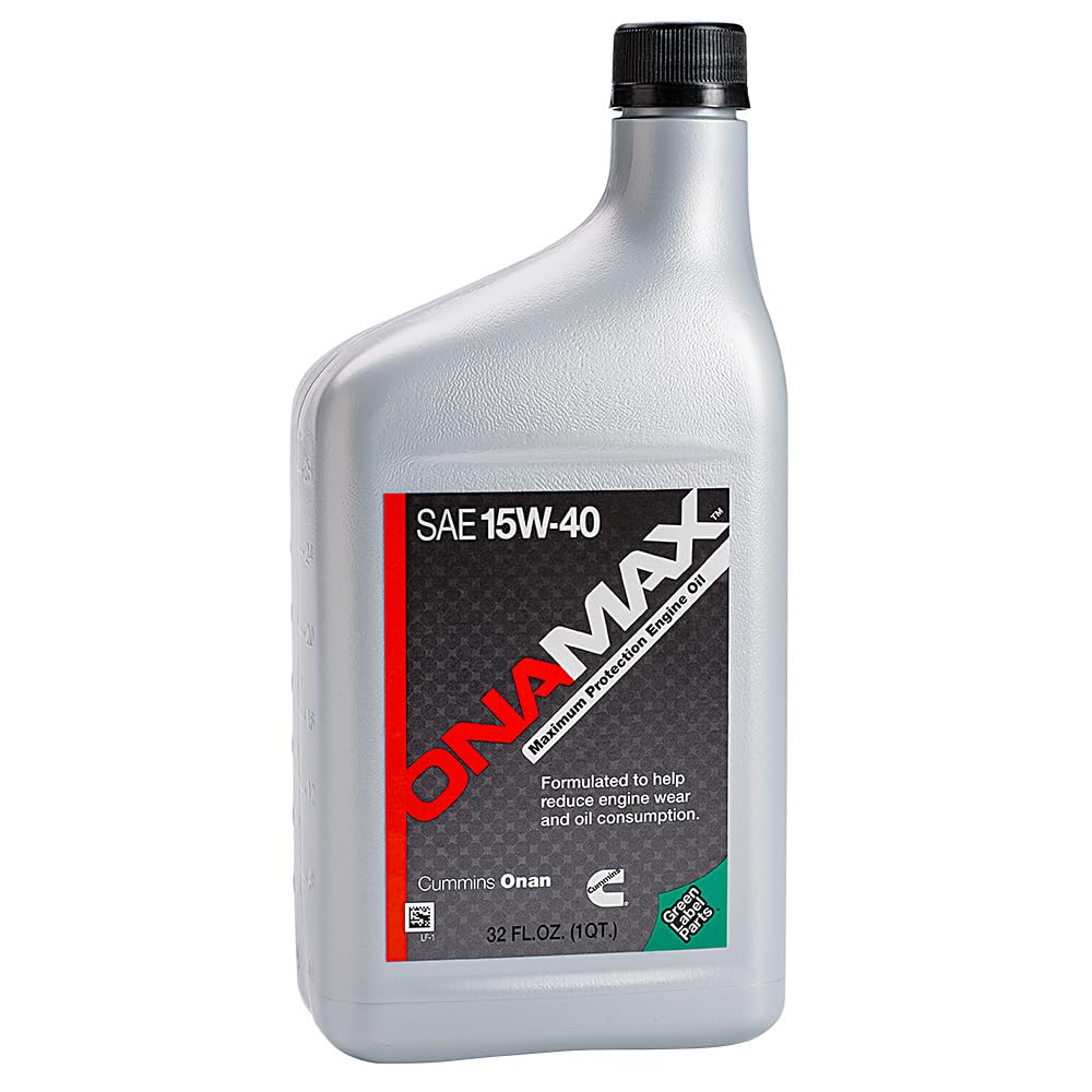 Cummins Onan OnaMax bottle front view showing label, protects high-temp engines