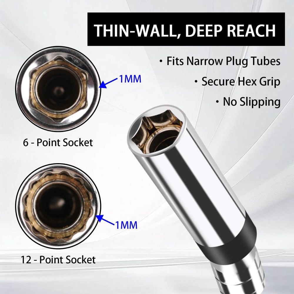Cupbunny sockets beside ruler showing size and deep-reach advantage